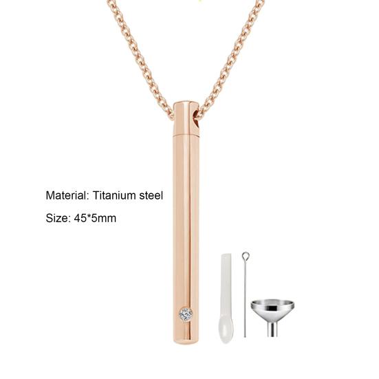 1 Set Pet Urn Necklace High Durability Rust-proof Stainless Steel Jewelry Necklace with Ashes Holder Bottle Pendant for Women
