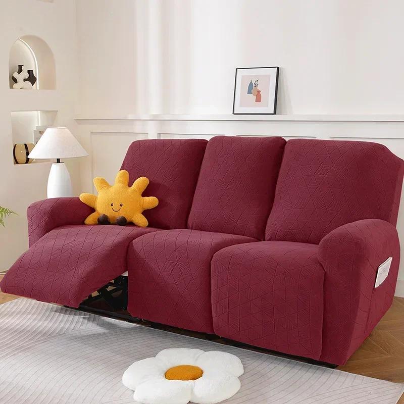 Recliner Sofa Cover Non-slip Massage  Sofa Cover All-inclusive Lounger Single Seater Couch Sofa Slipcover Armchair Cover