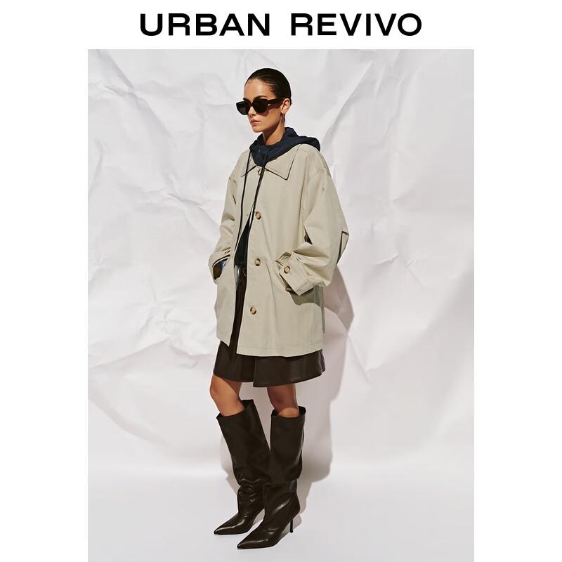Women s Color Block Drawstring Hooded Windbreaker M