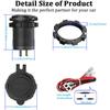 12/24V Fast Charger QC 3.0 Socket Dual USB Touch Switch Quick Charger Waterproof Vehicle Charging for Boat Van