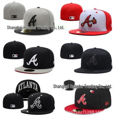 Atlanta Braves MLB Platte Klep Geborduurde Pet