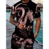 Summer Men's 3D Digital Print Set
