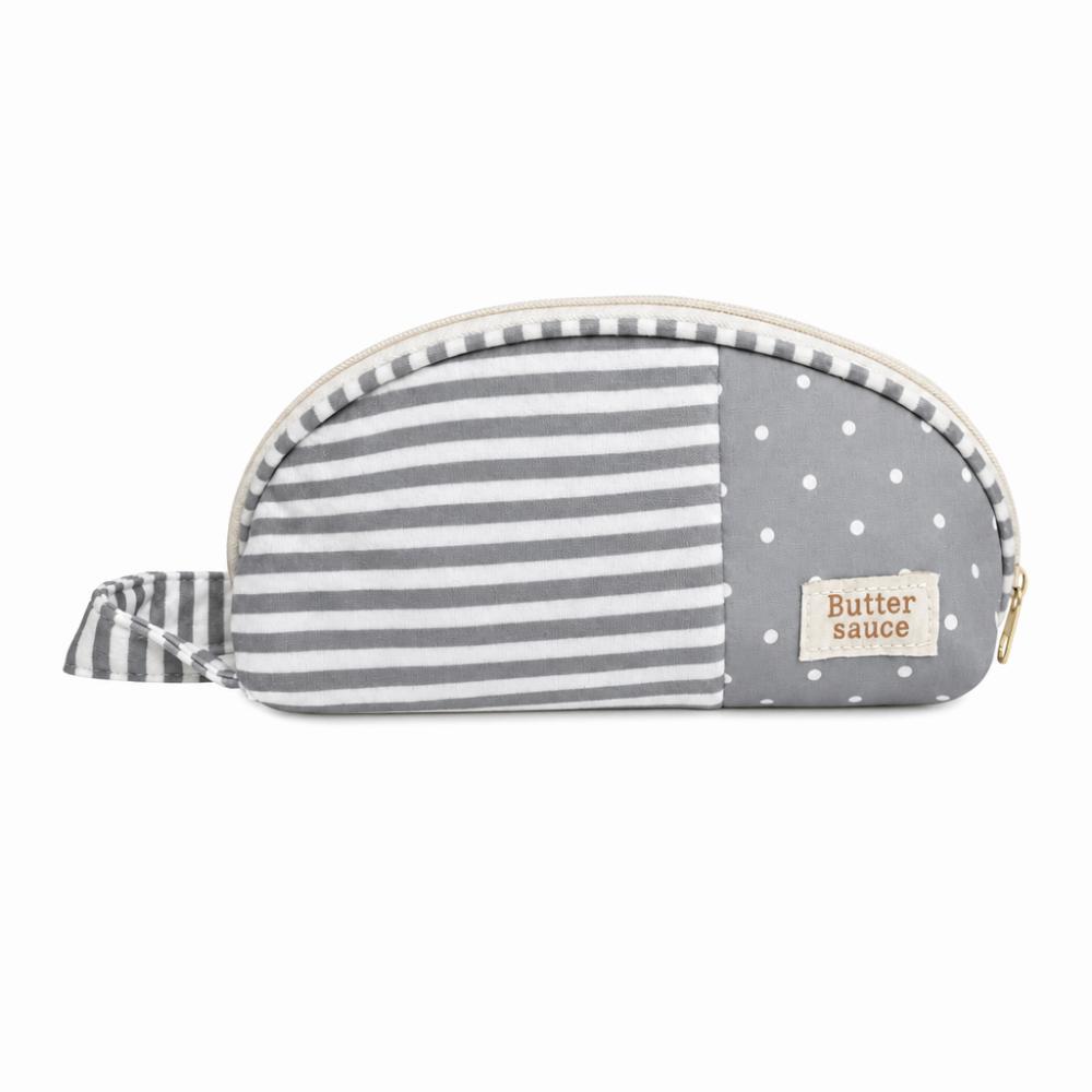 Shell Shape Pen Bag Stripe Patchwork Pencil Pouch Korean Style Pencil Case  School Supplies