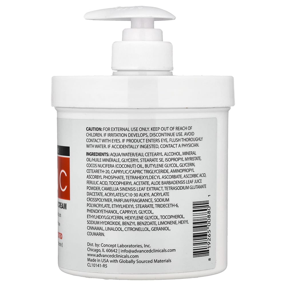 Advanced Clinicals Vitamin C Advanced Aufhellungscreme 1 Pfund (16 Unzen)