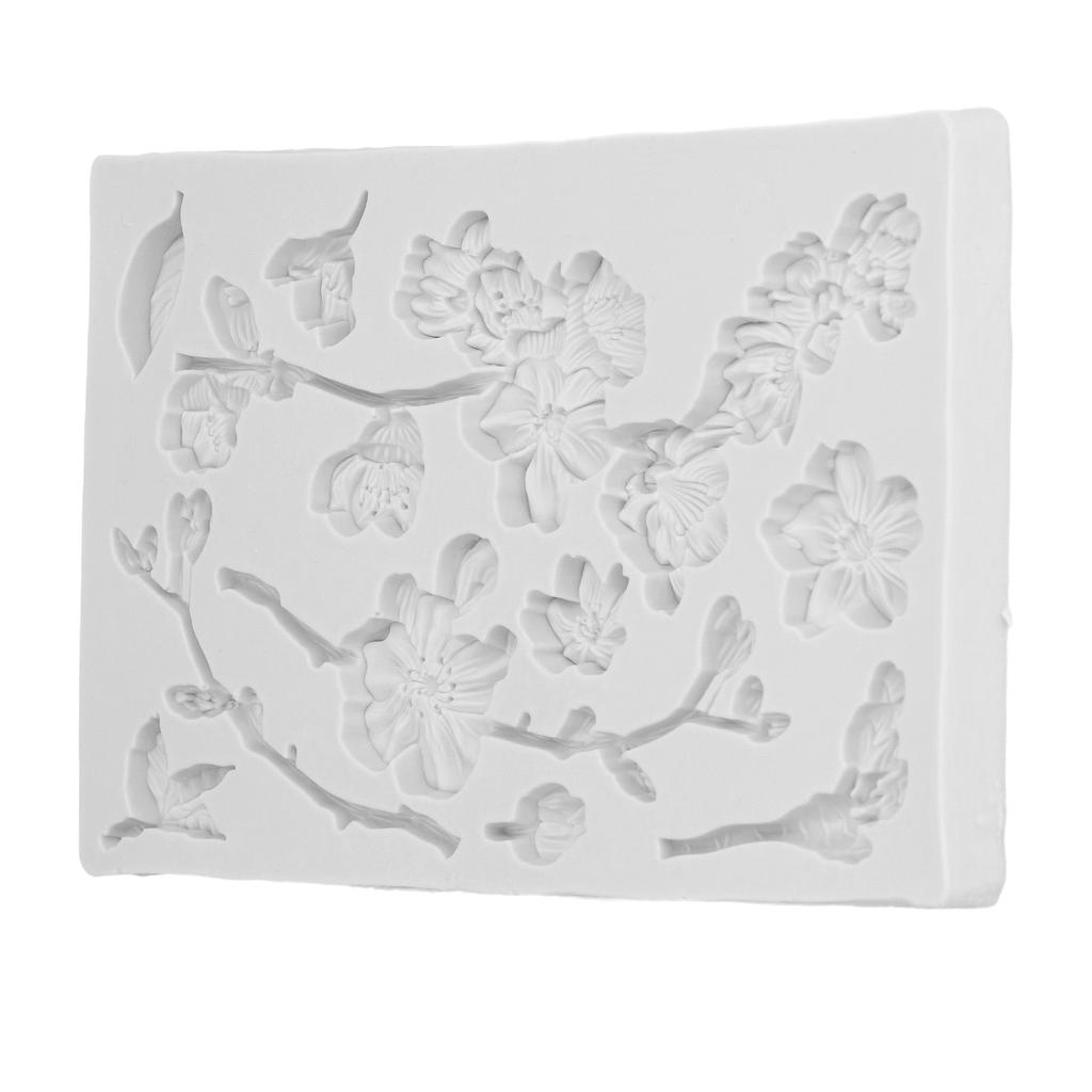 Chcolate Silicone Mold Food Grade Materials Easy To Demold Various Flowers Shapes Cake Resin Mold