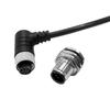 6-pin M12 Waterproof Male To Female Spring Cable for Instruments, Shared Bikes, LED Lights - IP65 Rated.