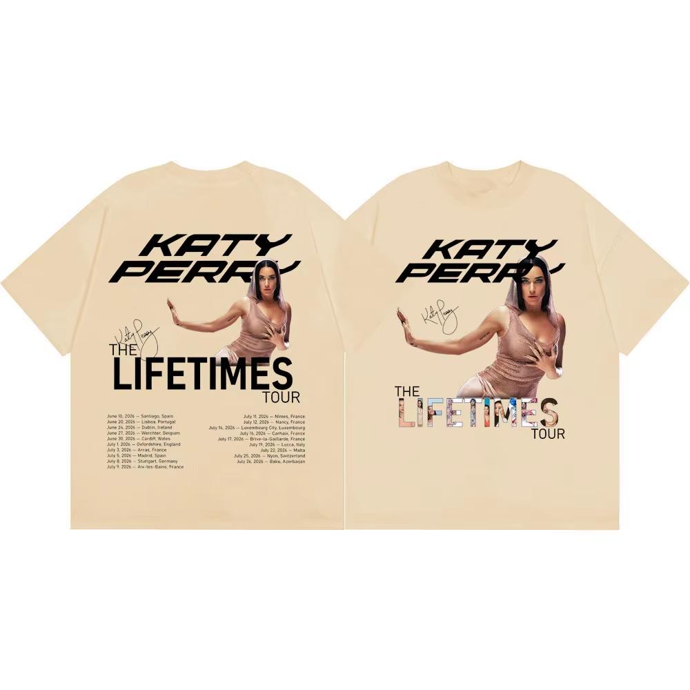 Singer Katy Perry 2026 Fastivals Tour Graphic Unisex Summer T Shirt Cotton Mens Womens Popular Fashion Fan Casual Tshirt