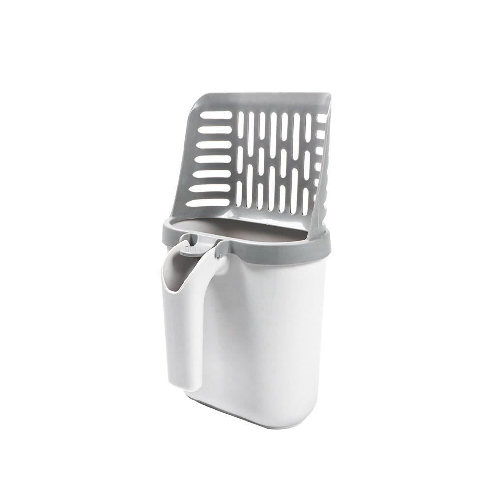 Custom Eco-Friendly Plastic 2-in-1 Integrated Cat Litter Scooper Shovel Detachable Cleaning Garbage Bag Small Animals