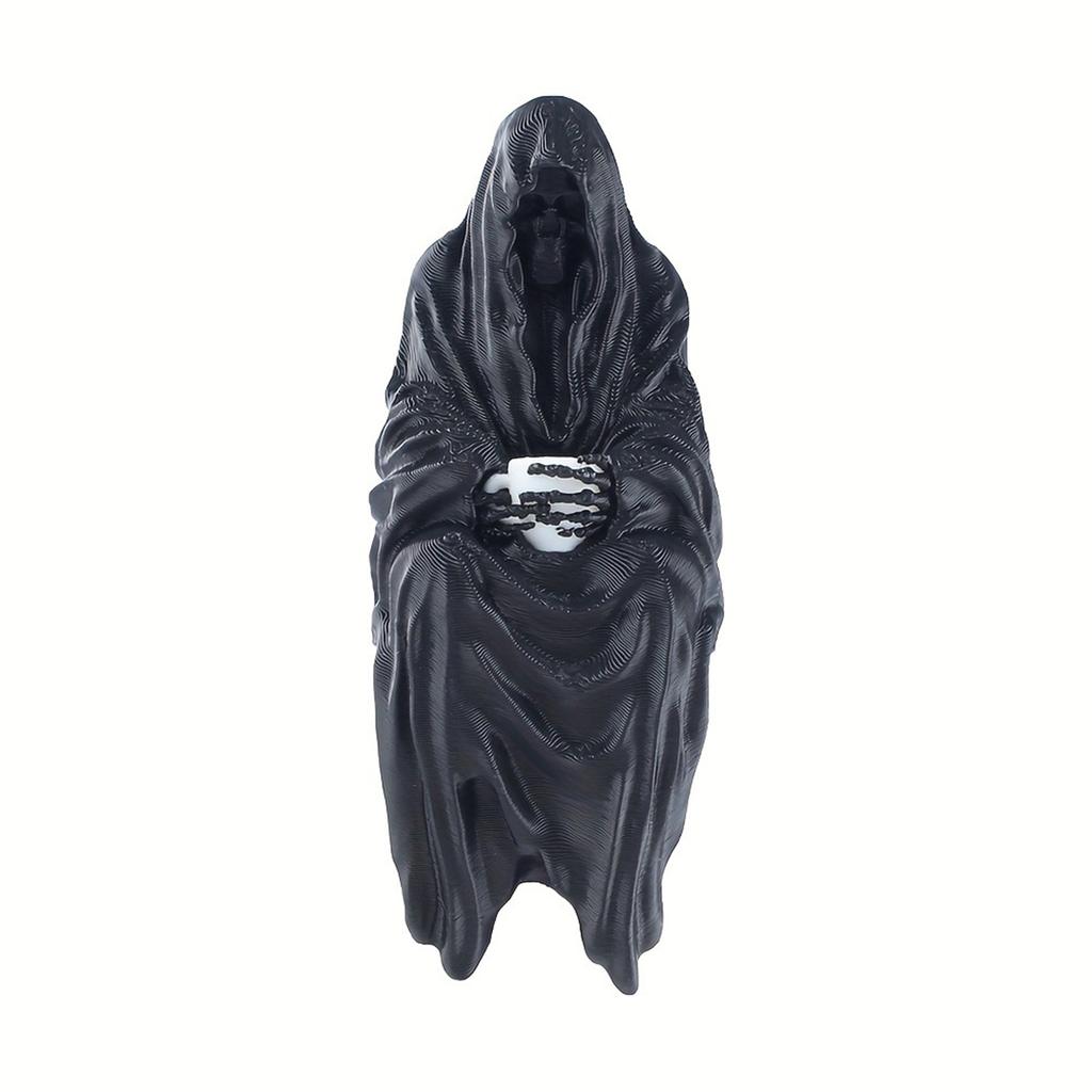 3D Printed Mysterious Decoration, Black Hooded Figure, Indoor/outdoor Desktop Display