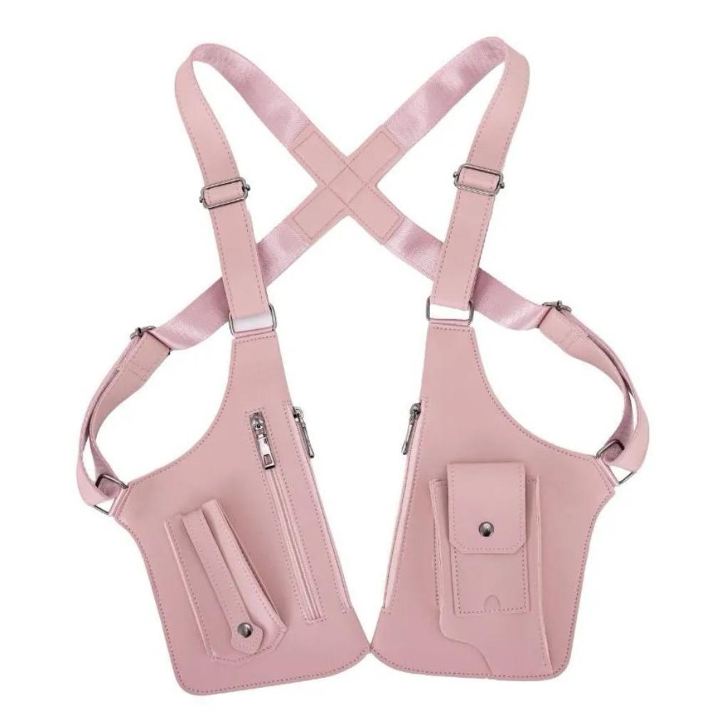 Adjustable Strap Anti-Theft Underarm Bag Vintage Underarm Strap Wallet Pocket Daily Use розовый