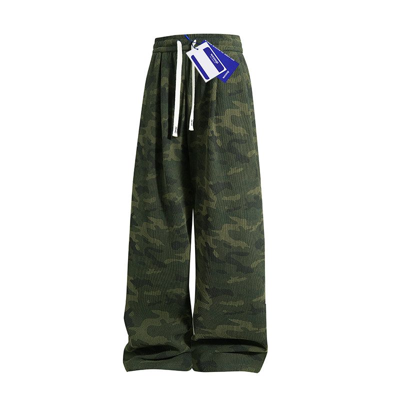 

Wassup American-Style Leopard Print Casual Men s Pants 2025 Autumn New Loose Wide-Leg Drape Straight-Leg Lazy Long Pants Camouflage Color (Regular Style) 2XL
