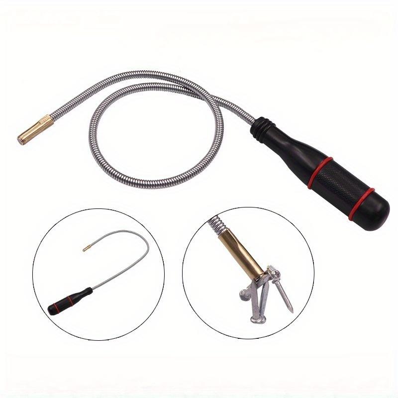 1 PC Flexible Magnetic Pickup Tool, Metal Suction Bar Garbage/ Keys/ Bolts/ Nuts Bendable Magnet Spring Grip Grabber