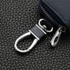 Men's Waist-Hanging Car Key Pouch with Stripe Zipper and Buckle