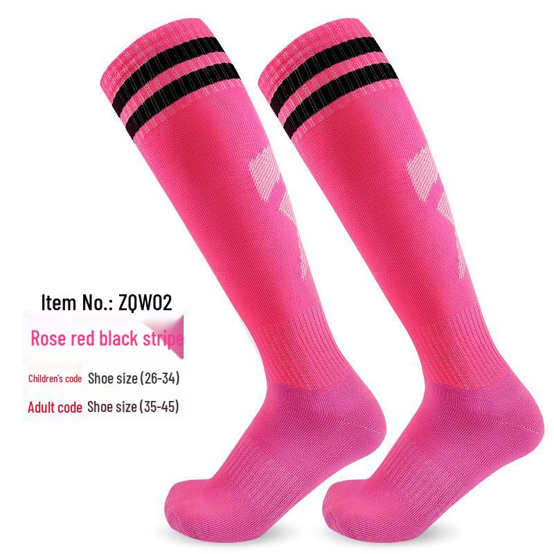 Rutschfeste kniehohe Sports-Fußballsocken - für Erwachsene & Kinder, dickes Frotteematerial Children's Free Size