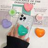 Korean Cute 3D Crystal Love Heart Griotok Bracket For iPhone 14Pro Gradient Green Phone Holder Ring Support Stand Grip Tok Gift