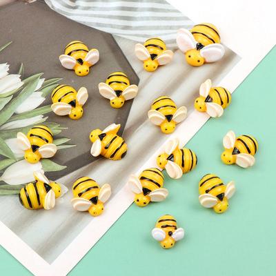 20Pcs/lot Kawaii Mini Bee Miniature Figurines Flatback DIY Craft Gnome Moss Terrarium Bonsai Decor Fairy Garden Supplies