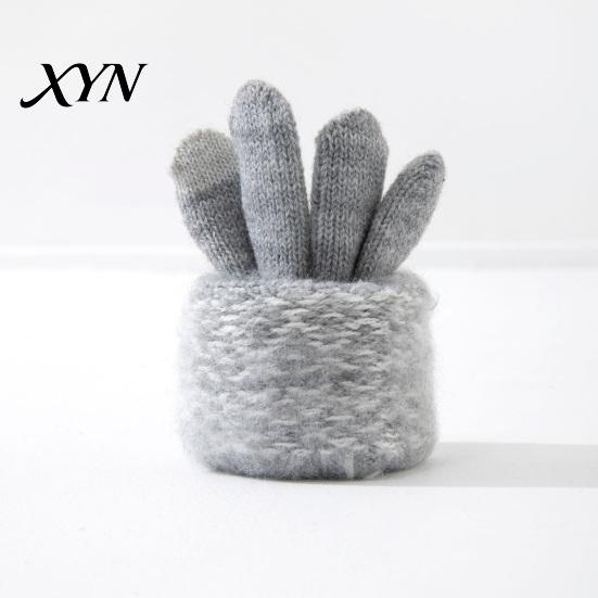 Comfortable Winter Hand Warmers for Office And Study Thermal Knit Gloves, Thickened Velvet Lining Elastic Ribbed Cuffs Cold Weather Windproof