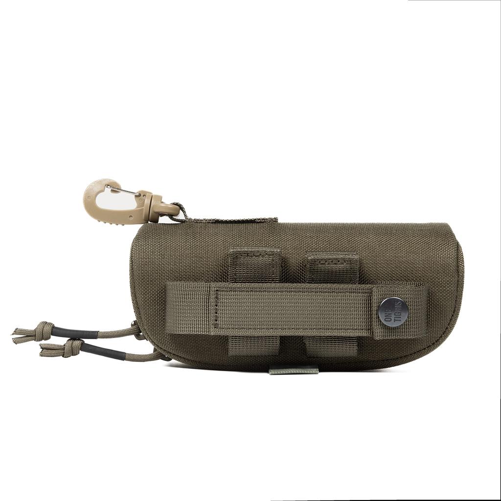 ONETIGRIS Sunglasses Case for Eyeglasses and Other with Hook and MOLLE Included Accessories, Belt, (Green)