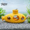 Fish Tank Stress Reducer 3D Printed Hollow Submarine Decorations, Aquarium Shrimp Hideout Ornament Ornament, Hiding Cave Shelter for Betta Lizards