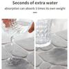3D Non Slip Bathroom Mat Cobblestone Embossed Bath Mats Absorbent Doormat Carpet Door Floor Mats Machine Washable Quick Drying
