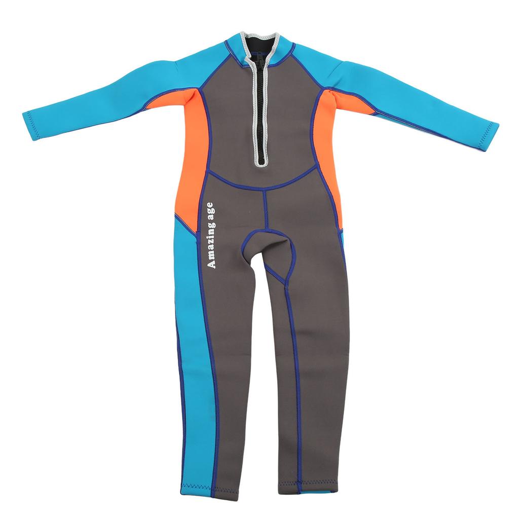 Kids Wetsuit Long Sleeve Neoprene Keep Warm Sun Protection Swimsuit for Boys Girls Surfing Swimming Size 6