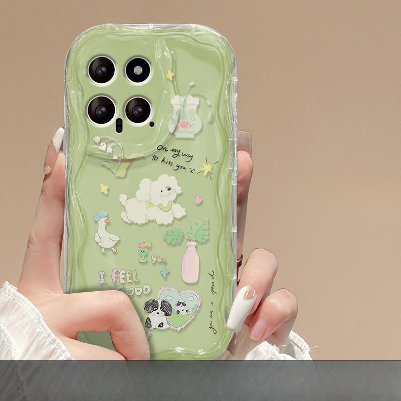 

Подходит для чехла для мобильного телефона Vivox100 Opporeno11 Летний свежий щенок Подставка Цепочка S18/17 Xiaomi 14 Redmi Note 9 Pro