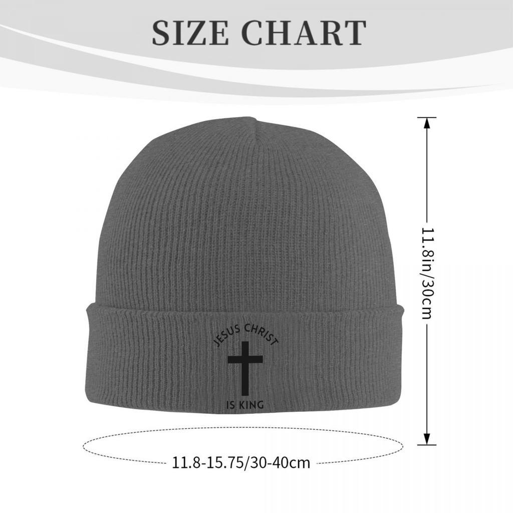 Jesus Christ Is King Knitted Hat Beanies Winter Hats Warm Casual Christian God Cap Men Women