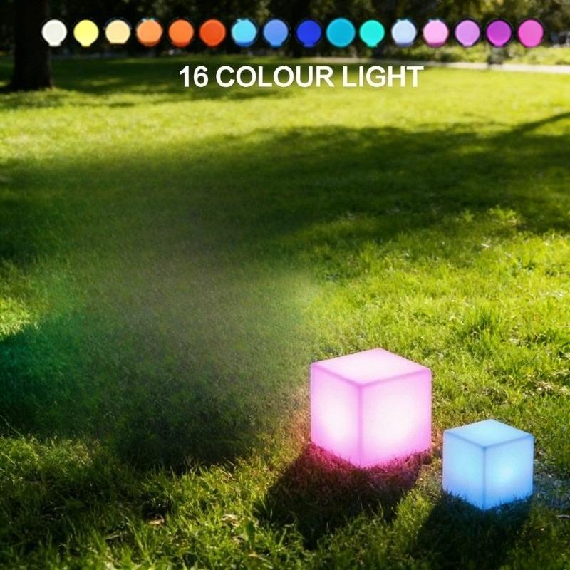 Multi-scene Application RGB Waterproof Rechargeable Small Night Light, Creative Atmosphere Table Lamp LED Luminous Cube Light