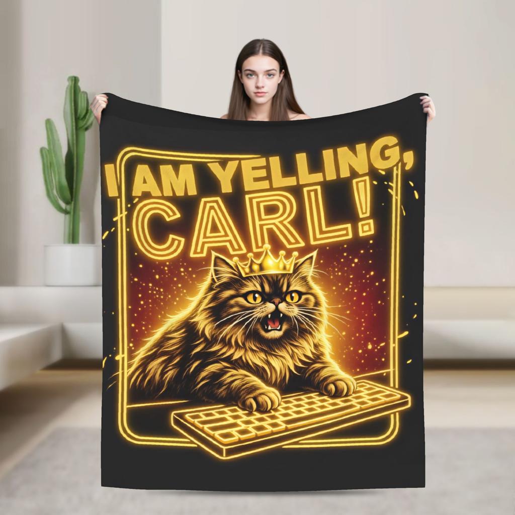 Dungeon Crawler Carl I am Yelling Carl Plush Blanket Kids Adult Flannel Throw Blanket For Living Room Soft Warm Bedspread Gift