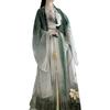 Hanfu in Chinese Song-dynastie stijl voor dames, set met bedrukt shirt met wijde mouwen en geplooide rok, ademende traditionele outfit