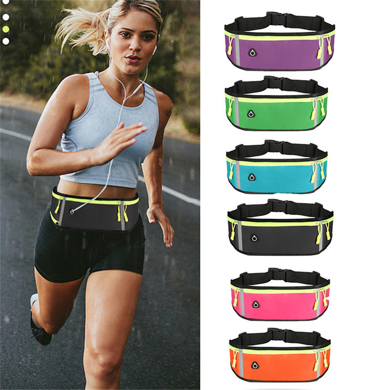 Smukły Pas do Biegania Saszetka Biodrowa Damska Męska Lekki Uchwyt na Pieniądze Telefon Torba na Pas do Pieszych Wędrówek Roweru Treningu