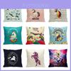 Cute Modern Unicorn Throw Pillow Cover Soft Polyester Cartoon Cushion Case 45x45cm