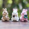 Pastoral Japanese Afternoon Tea Rabbit Doll Figure - Creative Micro Landscape Car Decor
