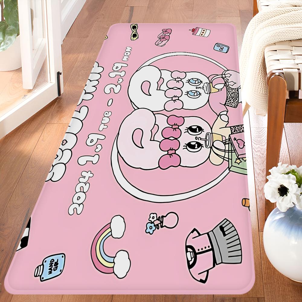 Esther Bunny Long Game Hallway Carpet INS Style Soft Bedroom Floor House Laundry Room Mat Anti-skid Bedside Area Rugs