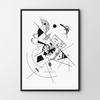 Poster Kandinsky Black and White Composition