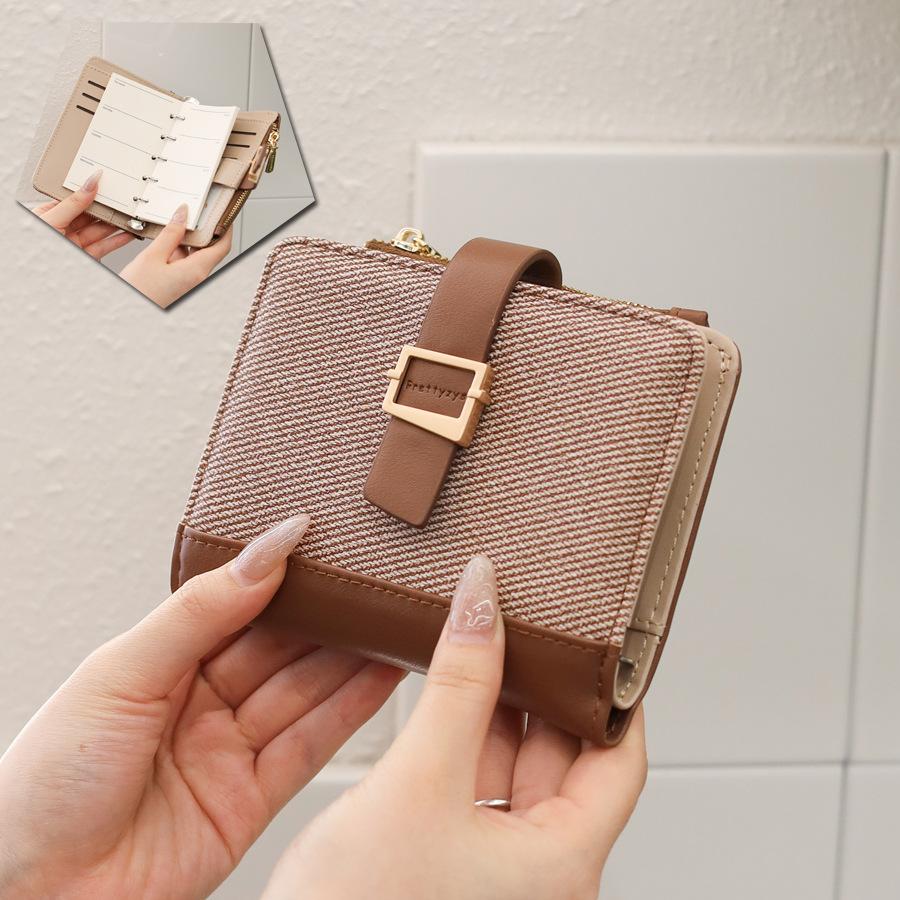 

Картонный карманный кошелек Ledger в студенческом стиле с пряжкой из искусственной кожи для женщин на молнии