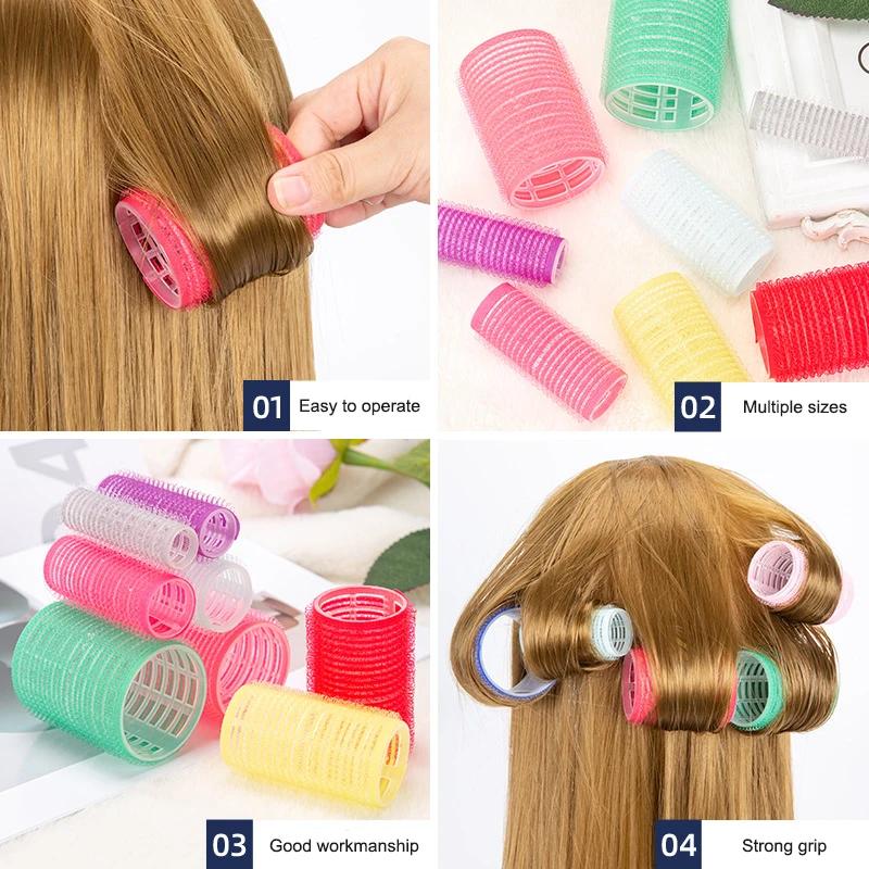 Hair Rollers Self Grip Hook Hair Curlers Heatless Hair Roller Dressing Curly Girl Method Curlers Sticky Styling Tools
