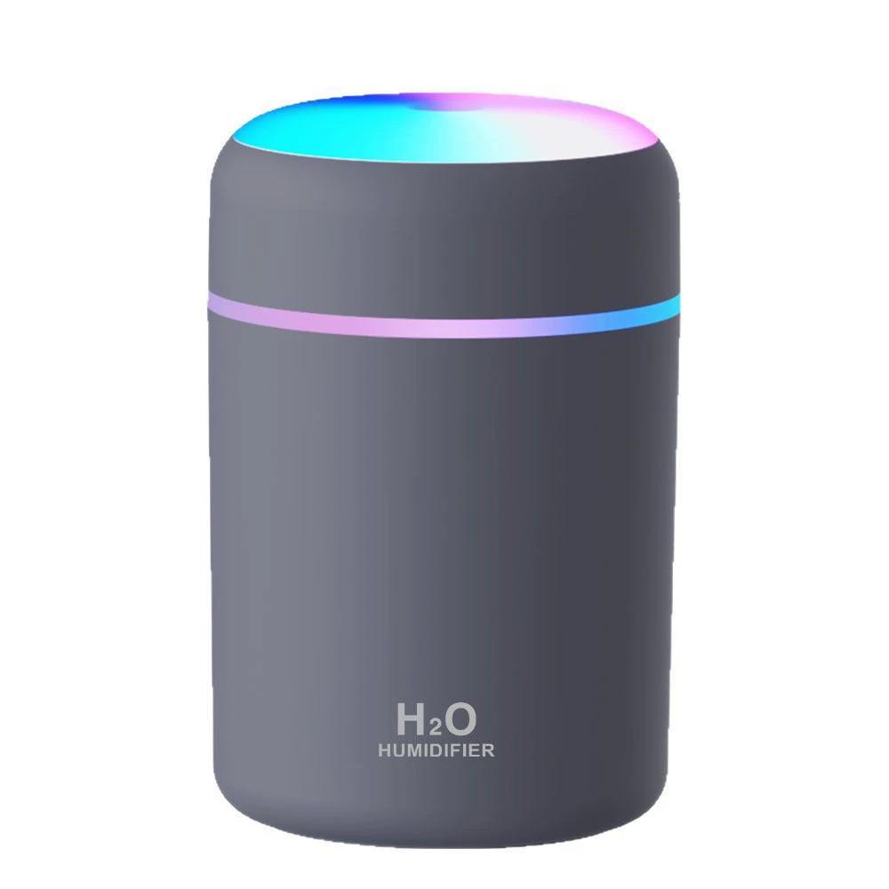 

Humidificador de aire portátil para escritorio con luz ambiental y temporizador para oficina o coche