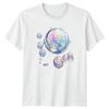 Iridescent Bubble Pattern T-Shirt Ocean Design Gift For Him And Her