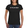 Bi Polar Bear - Women's Soft Graphic Junior Cut T-Shirt CP05 Black