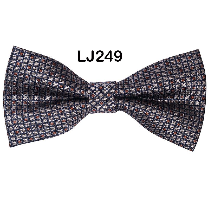 New Men'S Bow Business Wedding Party Bow Tie Solid Color Stripe Men'S Wedding