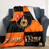 Name Custom Istanbulspor AS Print Flannel Blanket High Quality Warm Comfortable Cover for All Seasons Perfect for Gifts Home Decor