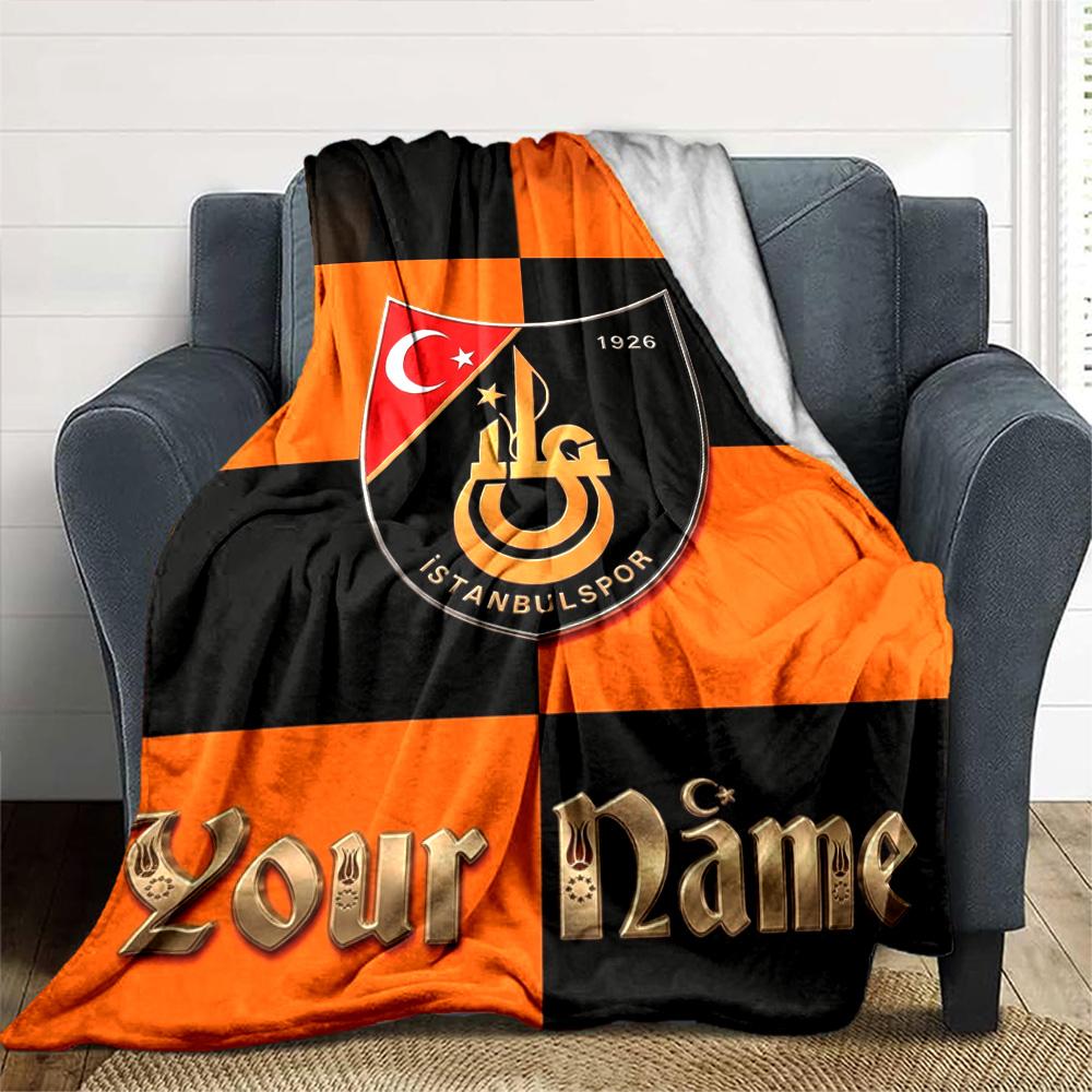 Name Custom Istanbulspor AS Print Flannel Blanket High Quality Warm Comfortable Cover for All Seasons Perfect for Gifts Home Decor