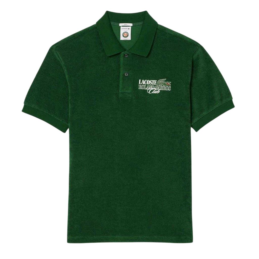 Lacoste Mens Roland-Garros Terrycloth Embroidered Polo Shirt