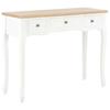 Tables Dressing Console Table With 3 Drawers White