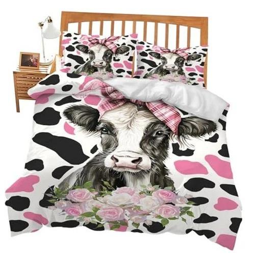 Dairy Cow Soft Duvet Cover Set Bed Decoration First Choice Gift Suitable for Children Young Boys Young Girls Plus Adult Peoples Soft Warm Soft