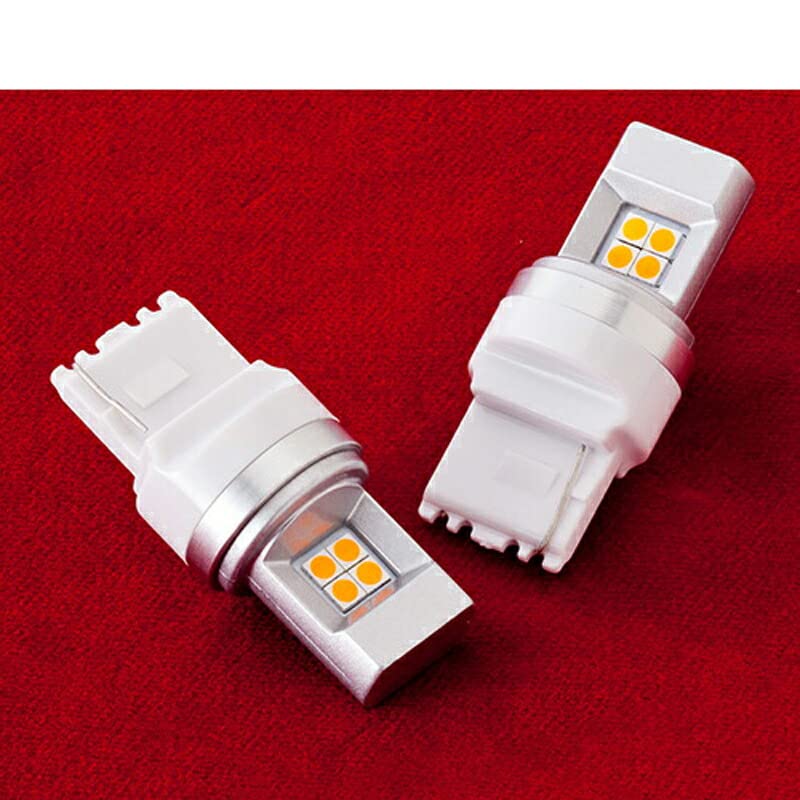 Valenti SE T20 Amber LED Bulbs for Turn Signals with Mismatched Pinch (Compatible Bulbs) SE04-T20A