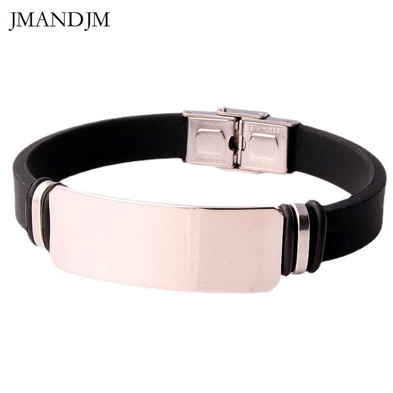 Personalisierte Armbänder für Männer und Frauen, Basketball-Sportarmbänder aus Silikon, Schmuck aus Edelstahl