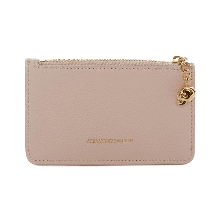 Alexander McQueen Zipper Leather Wallet Card Holder Women wallets Pink 501022-BPT0G-9901 Box(Basic Set+Box)