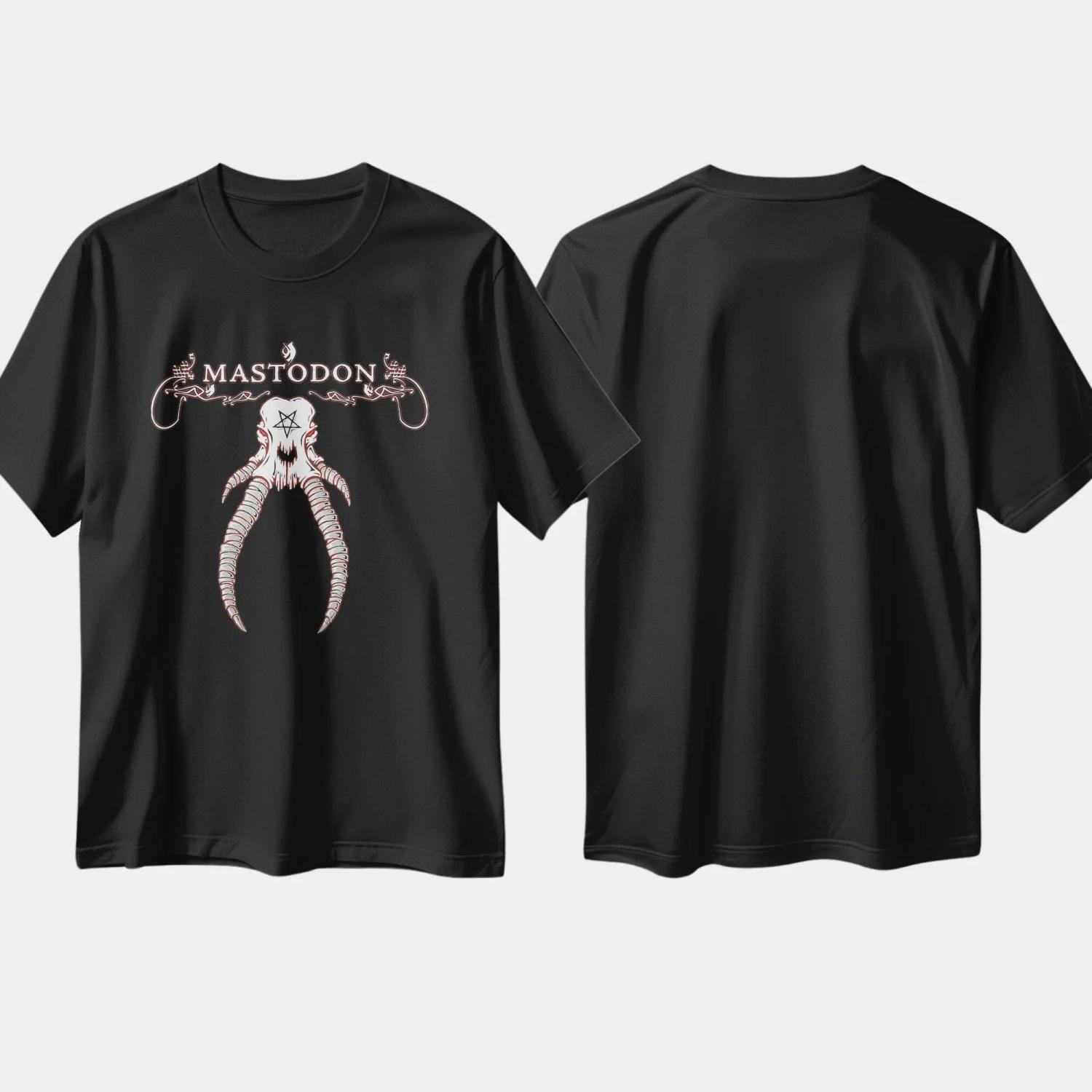 Band for Novelty T-Shirts Mastodons heavy metal Crew Cotton T Shirt American Heavy Metal Music Tee Shirt Top S чёрный